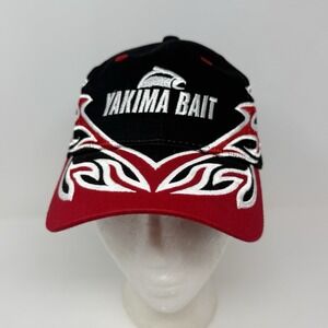 Rare Vintage Yakima Bait Flames Tribal Hat Cap Strap Back One Size‎ Embroidered